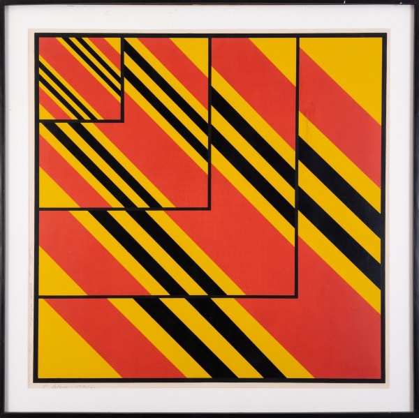 Raymundo Colares Trajetória era progressão geométrica , 1970 gravura 71 x 71 cm