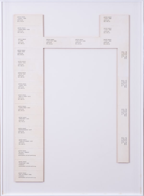 Jac Leirner Exhibition #4, s.d. etiquetas em papel sobre cartão 71 x 52 cm