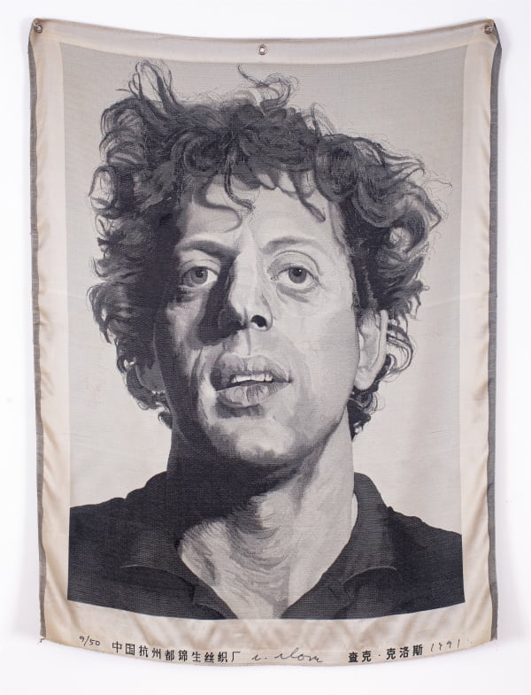 Chuck Close Phil, 1991 tapeçaria em seda 126 x 96 cm