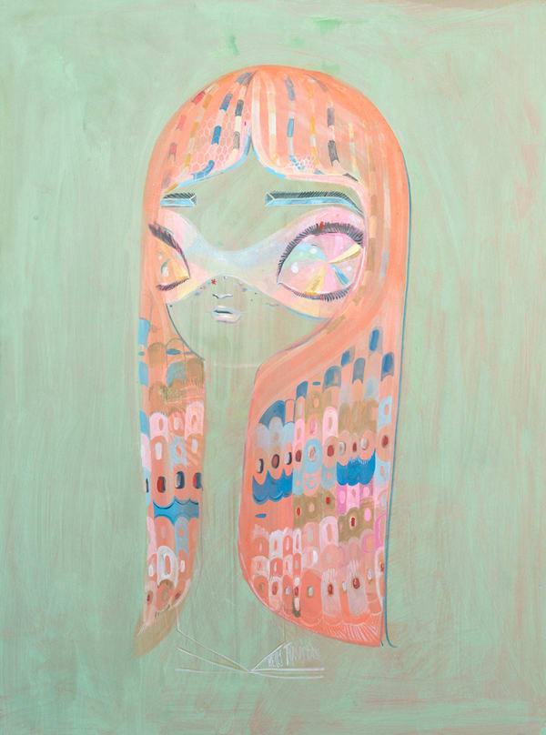 Kelly Tunstall Tunnel Time, 2025 acrylic on panel 48 x 36 in 121.9 x 91.4 cm