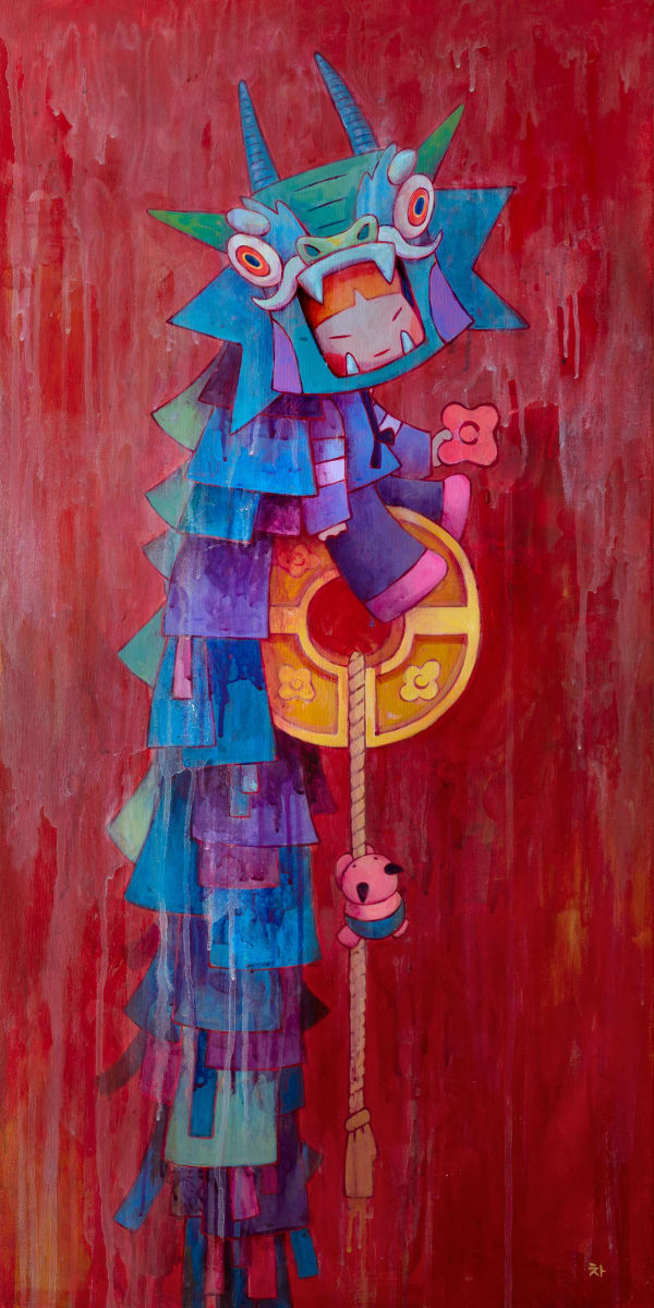 Young-Ji Cha New Beginning, 2024 acrylic on canvas 36 x 18 in 91.4 x 45.7 cm