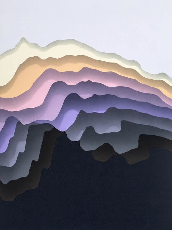 1010 abstract painting purple / yellow