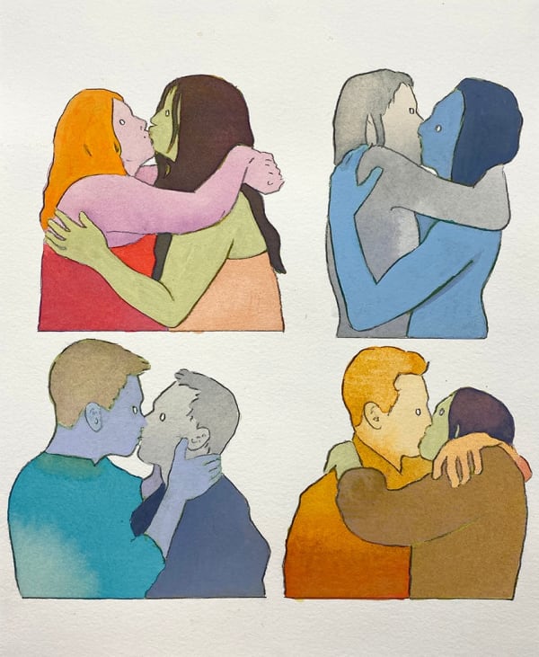 Dan Gluibizzi, Four Kisses, 2020