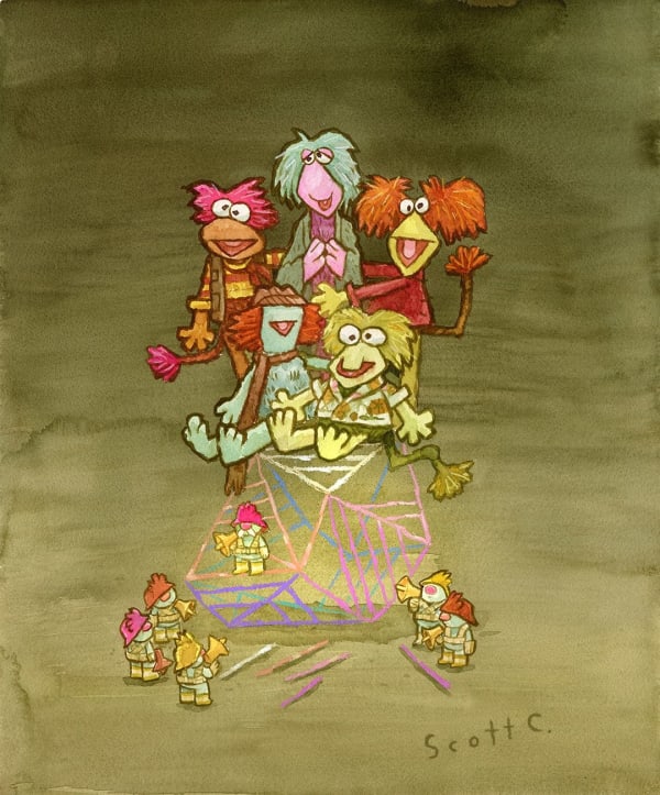 characters from the comedy series Fraggle Rock by Jim Henson