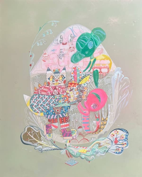 collaborative painting by artist duo KeFe