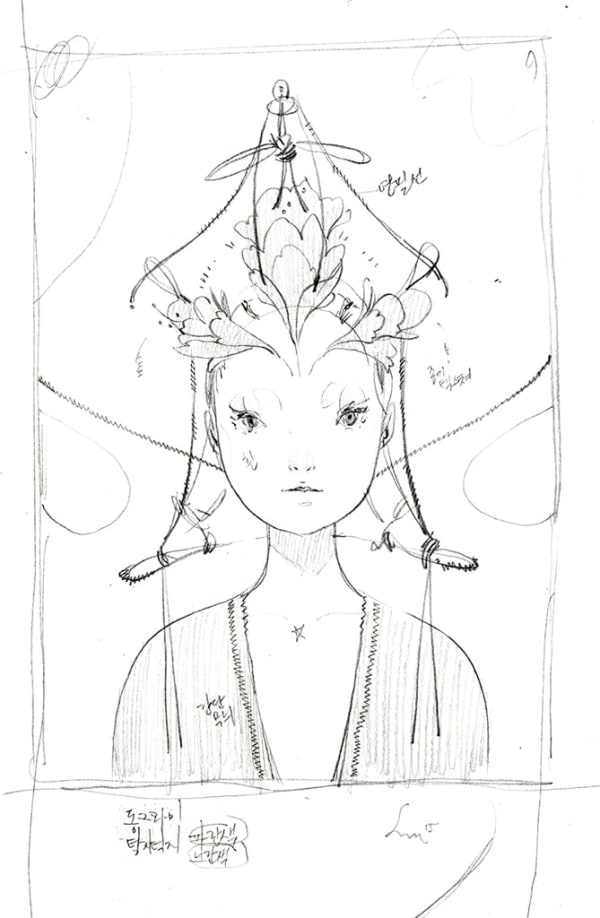 graphite portrait "Hosu Study" by Soey Milk