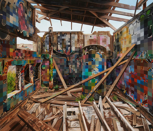 Jessica Hess pixel graffiti painting