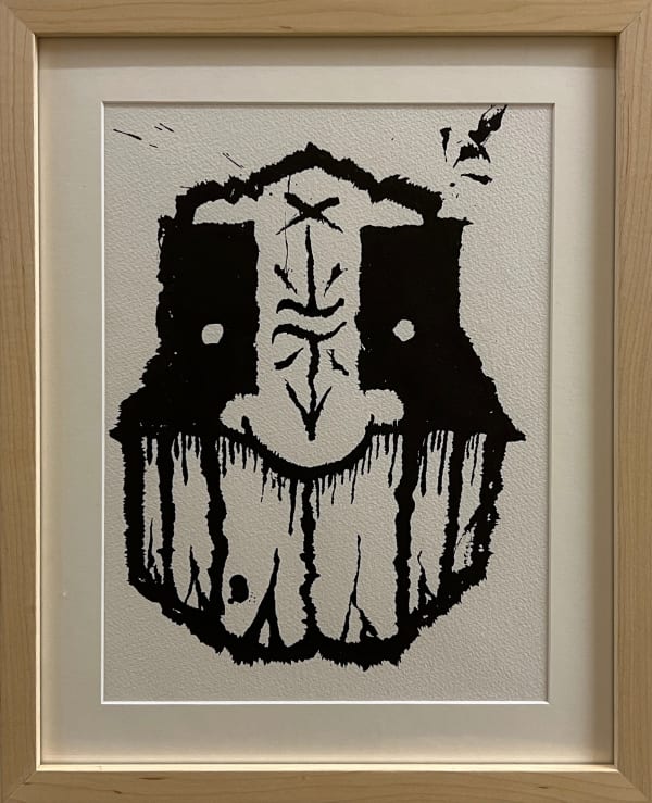 ink drawing of the GATS mask
