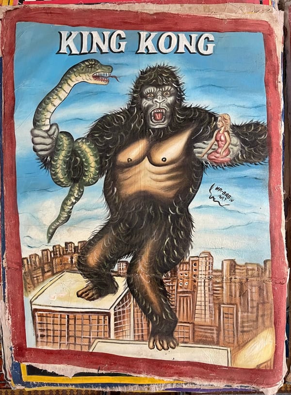 Deadly Prey (Mr. Brew) King Kong, 2010’s oil and enamel on flour sack 59 x 46in