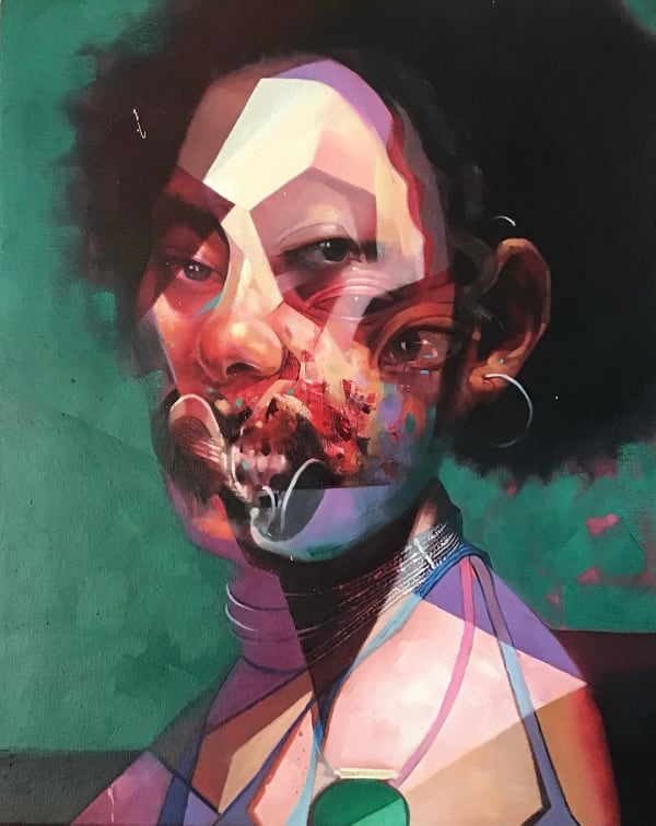 Kevin Moore The Girl Who Can't Forget, 2023 oil on canvas 20 x 16 in 50.8 x 40.6 cm