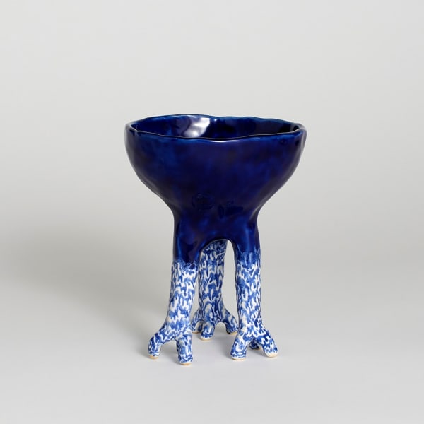 Courtney Krings blue bowl with legs