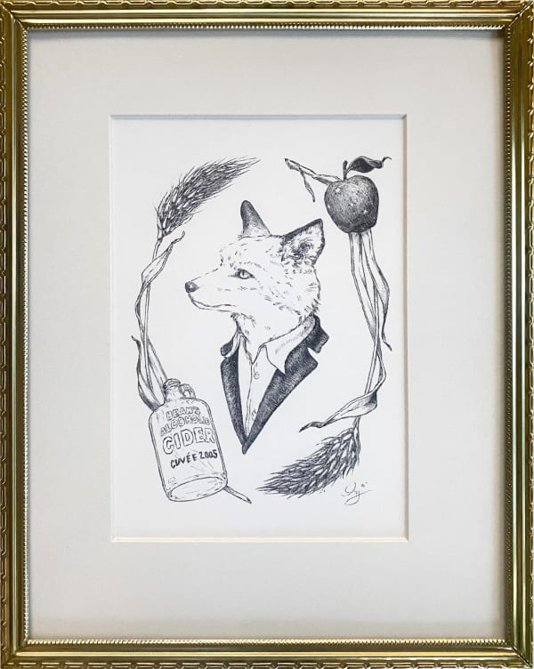 drawing by Maggie Ivy inspired by "Fantastic Mr. Fox"