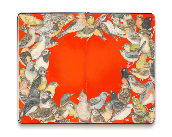 Fumi Nakamura Tomorrow is Our Permanent Address (pt. vii), 2022 color pencil and gouache on Moleskine 8 1/4 x 10 1/4 in 21 x 26 cm