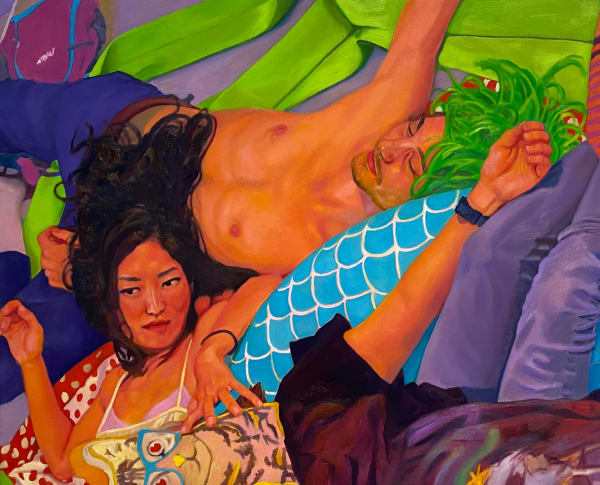 Buket Savci On A Day Like This, 2023 oil on wood panel 16 x 20 in 40.6 x 50.8 cm