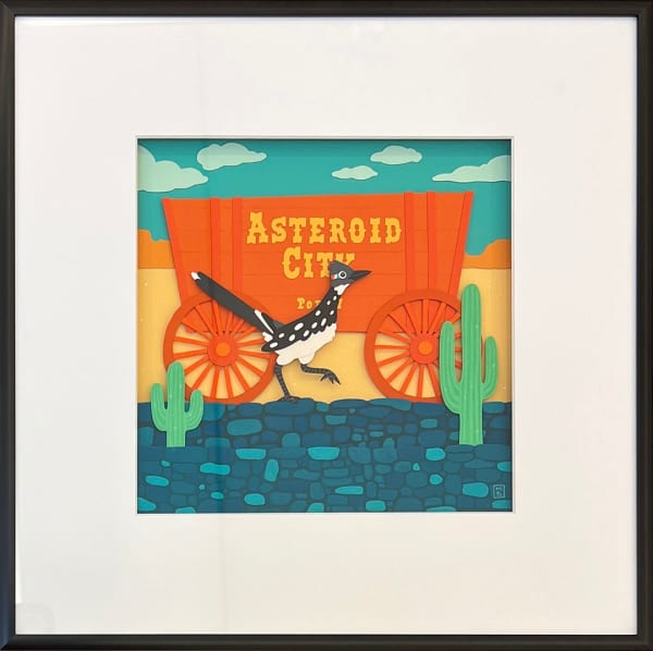 collage by Meghan Stratman inspired by "Asteroid City"