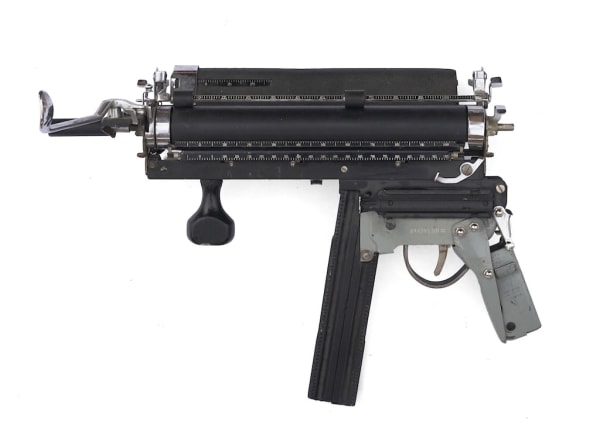 Ravi Zupa sculpture of a gun made from found materials