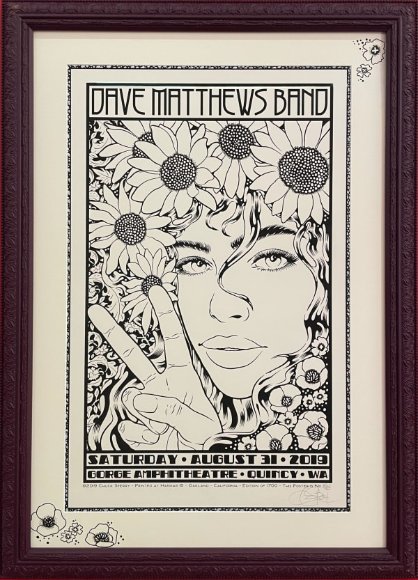 Chuck Sperry Dave Matthews - Harmonia (B/W Test), 2019 black and white test screen print 31 1/2 x 21 in 80 x 53.3 cm