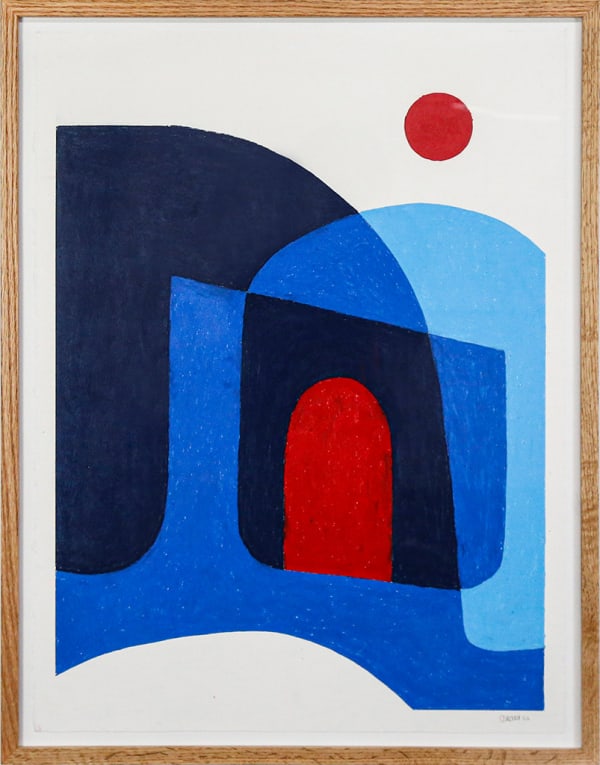 geometric pastel drawing by Saman and Sasan Oskouei