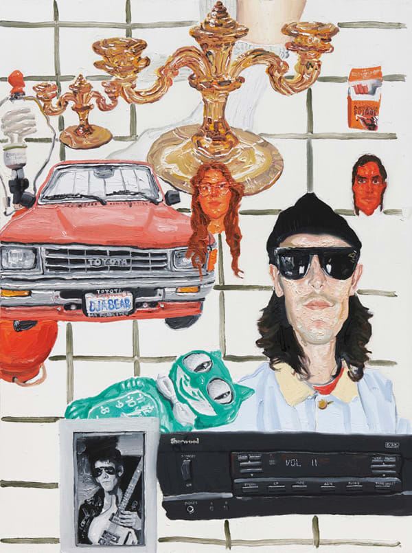 Emilio Villalba painting of objects and faces