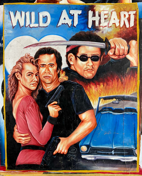 Deadly Prey (Bright Obeng) Wild at Heart, 2010’s oil and enamel on flour sack 43 x 35 in 109.2 x 88.9 cm