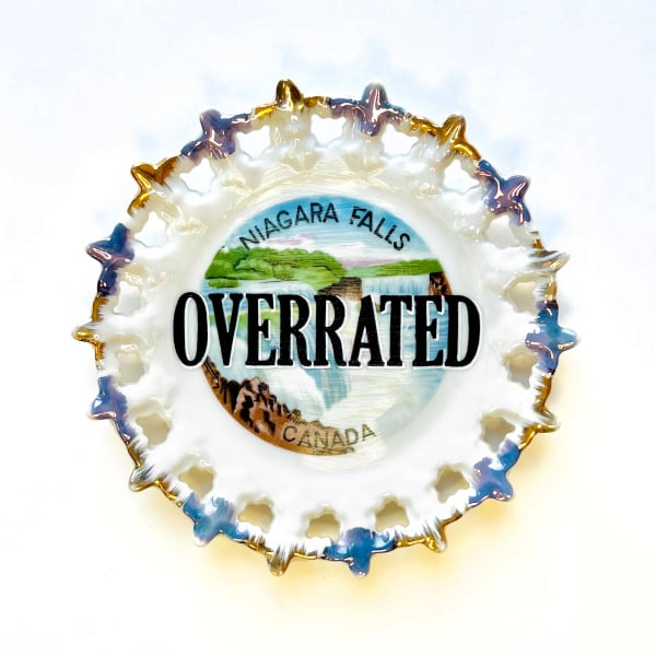 Plate reading "Overrated"