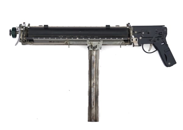 Ravi Zupa sculpture of a gun made from found materials