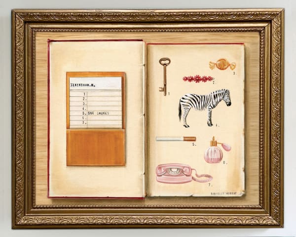 print of a painting by Danielle Murray inspired by "The Royal Tenenbaums"