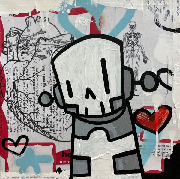 ChrisRWK Broken But Fixed, 2023 mixed media on canvas 12 x 12 in 30.5 x 30.5 cm