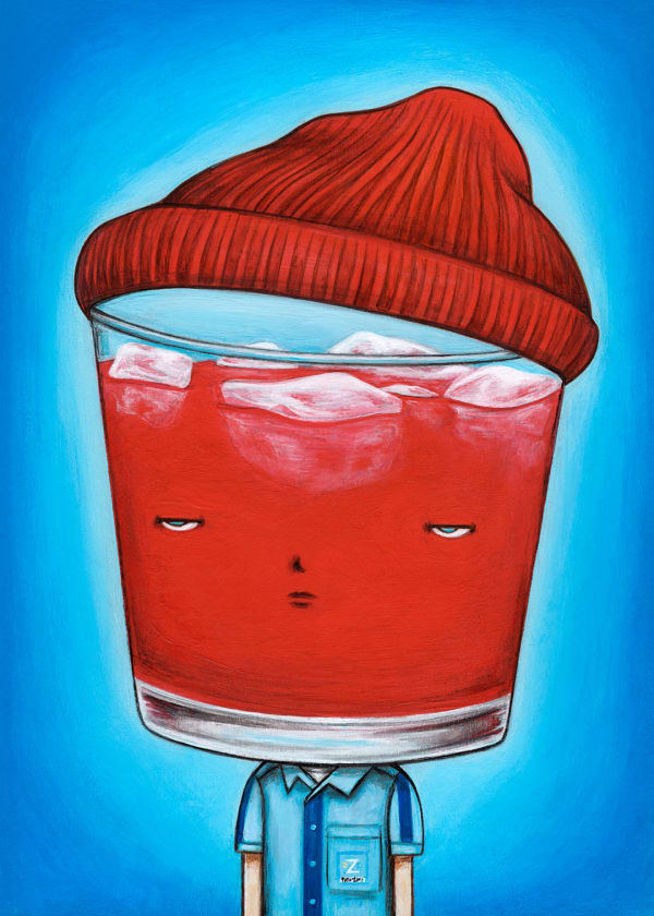 painting by Anna Tillett inspired by "The Life Aquatic"