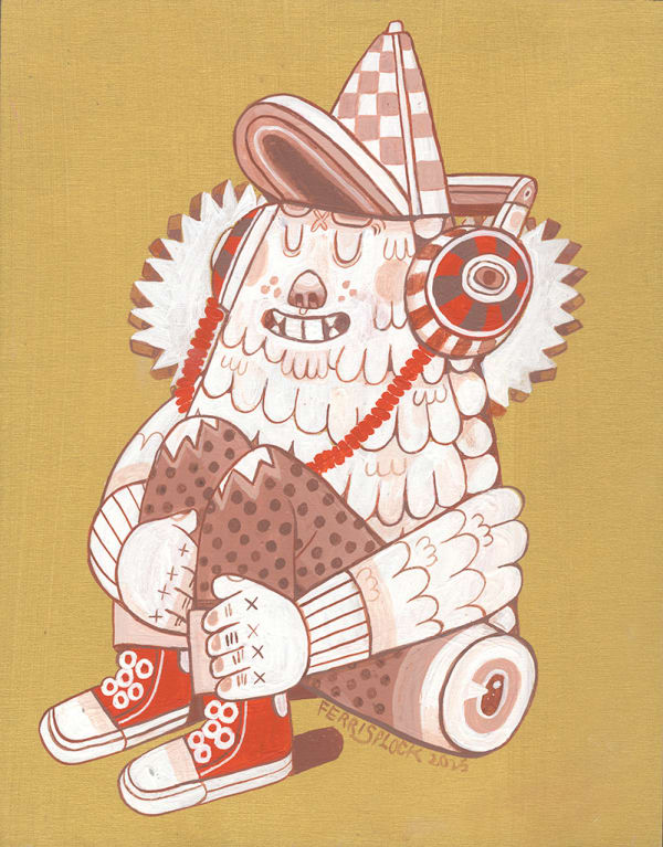 Ferris Plock Happy Place, 2025 acrylic on panel 14 x 12 in 35.6 x 30.5 cm