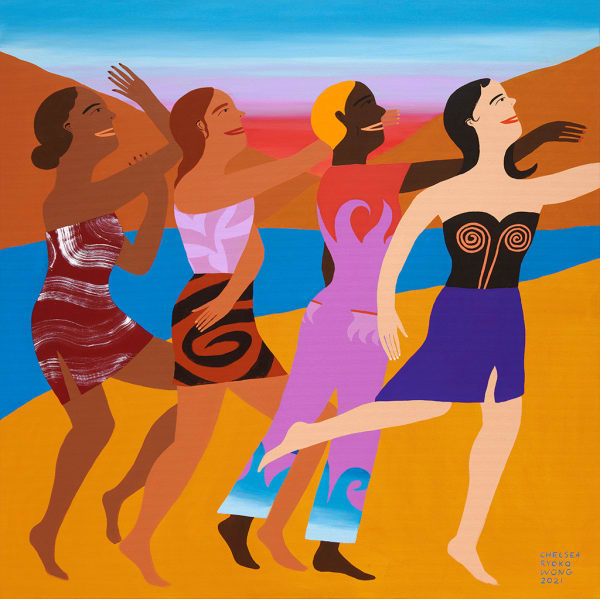 Chelsea Wong painting of women dancing