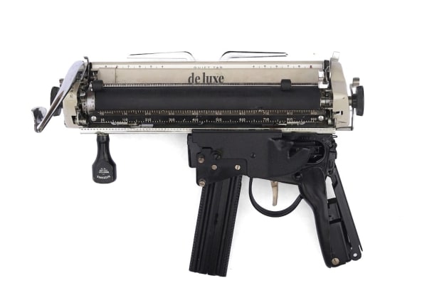 Ravi Zupa sculpture of a gun made from found materials