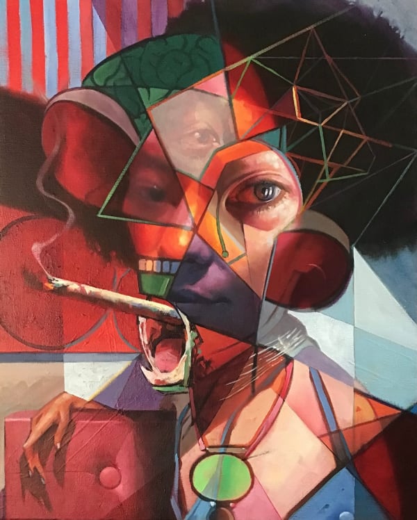 Kevin Moore The Art Model, 2023 oil on canvas 20 x 16 in 50.8 x 40.6 cm