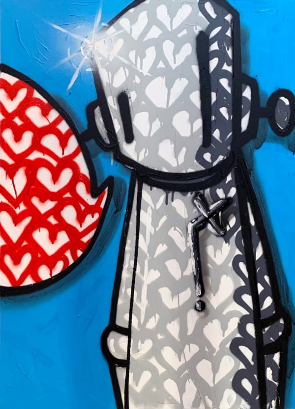 ChrisRWK When The Words Just Spill Out, 2023 mixed media on canvas 24 x 36 in 61 x 91.4 cm