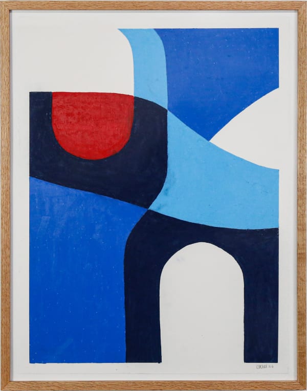 geometric pastel drawing by Saman and Sasan Oskouei