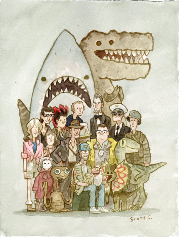 different characters from movies directed by Steven Speilberg