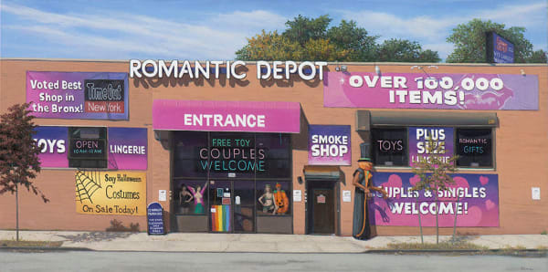 Painting by Valeri Larko of the Romantic Depot