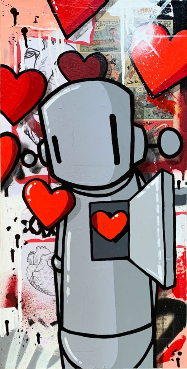 ChrisRWK Freeing, 2023 mixed media on canvas 24 x 12 in 61 x 30.5 cm