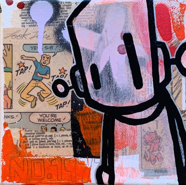 ChrisRWK Always, 2023 mixed media on canvas 6 x 6 in 15.2 x 15.2 cm