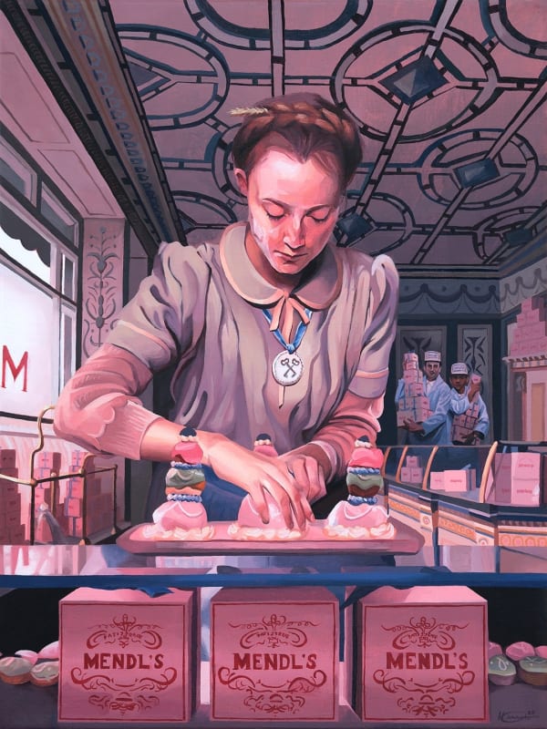 painting of Agatha from "The Grand Budapest Hotel" by Hannah Gillingham
