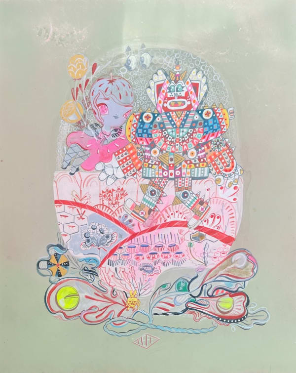 collaborative painting by artist duo KeFe