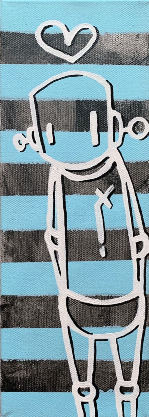ChrisRWK Repeat Patterns, 2023 mixed media on canvas 12 x 4 in 30.5 x 10.2 cm