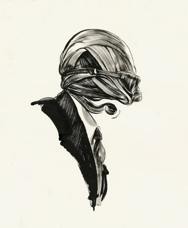 Greg Ruth Griffin, 2025 sumi ink 13 x 10 in 33 x 25.4 cm