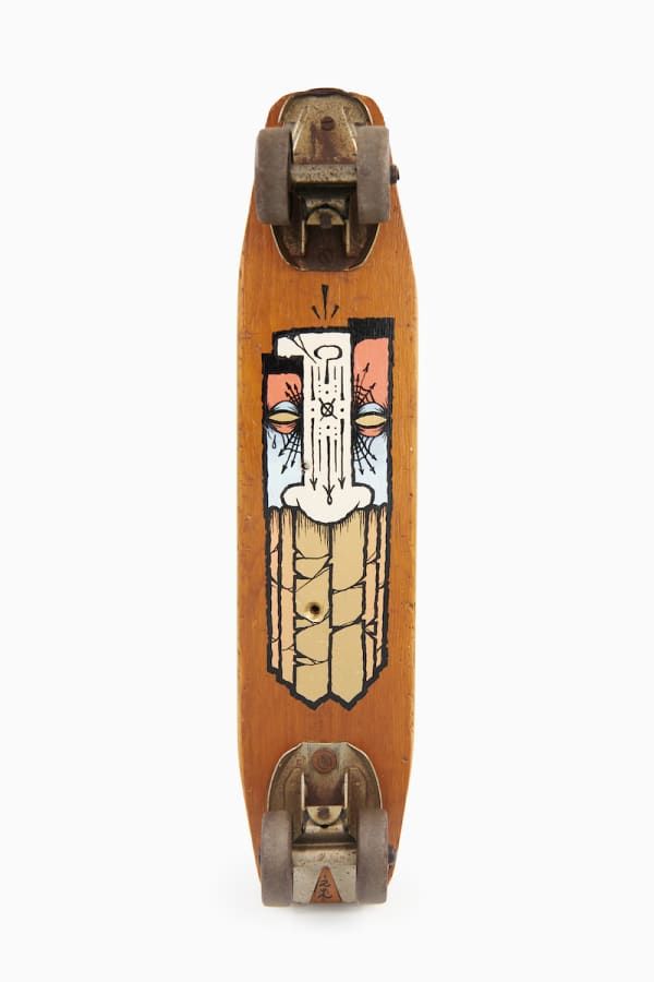 GATS "Underfoot #7" acrylic on vintage skateboard