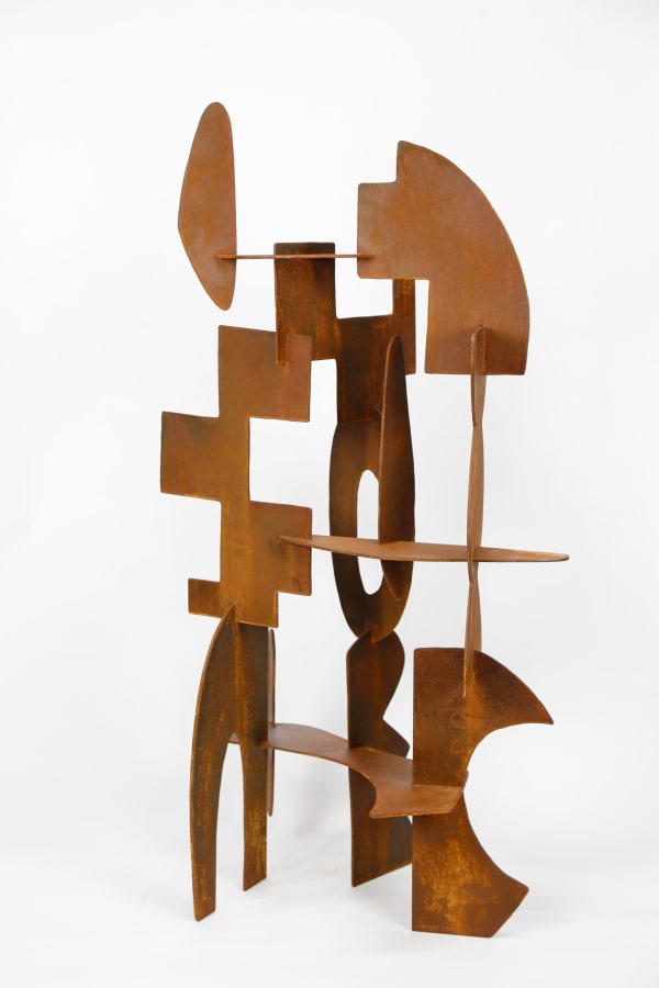 geometric steel sculpture by Saman & Sasan Oskouei