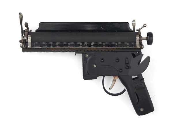 Ravi Zupa sculpture of a gun made from found materials