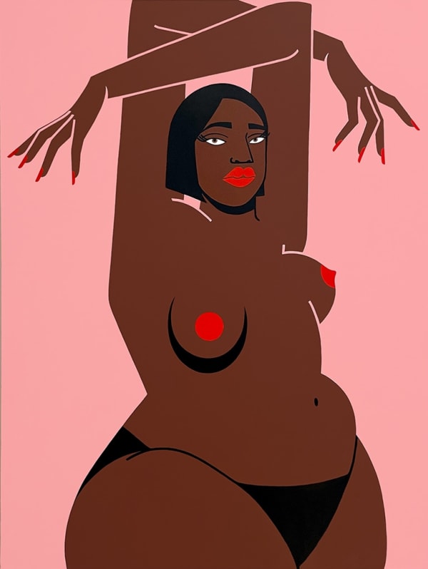 Jillian Evelyn painting of woman looking at viewer