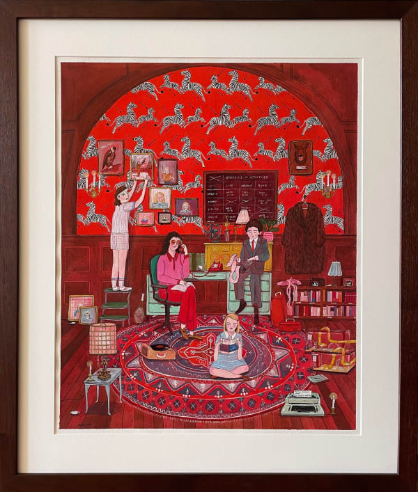 painting by Jill Kittock inspired by "The Royal Tenenbaums"