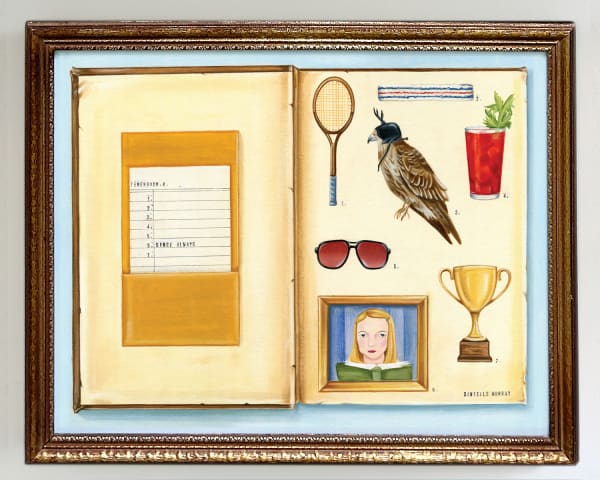 print of a painting by Danielle Murray inspired by "The Royal Tenenbaums"