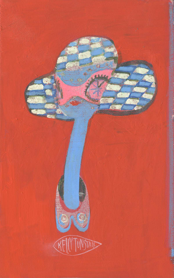 Kelly Tunstall Diamond Days, 2025 acrylic on panel with diamonds and silver leaf 10 x 6 in 25.4 x 15.2 cm